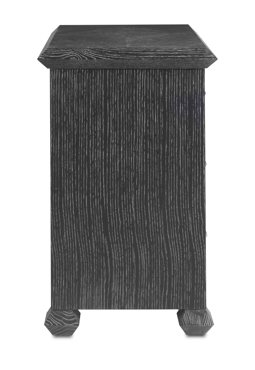 Currey and Company - 3000-0196 - Chest - Saranya - Cerused Black/Brushed Brass
