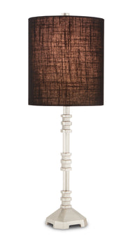 Currey and Company - 6000-0700 - One Light Table Lamp - Pilare - Brushed Nickel/Black
