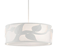 Currey and Company - 9000-0794 - Three Light Chandelier - Plumeria Collection - Gesso White