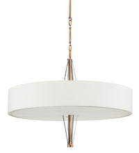 Currey and Company - 9000-0828 - Six Light Chandelier - Lamont - Antique Brass/Clear/Off White