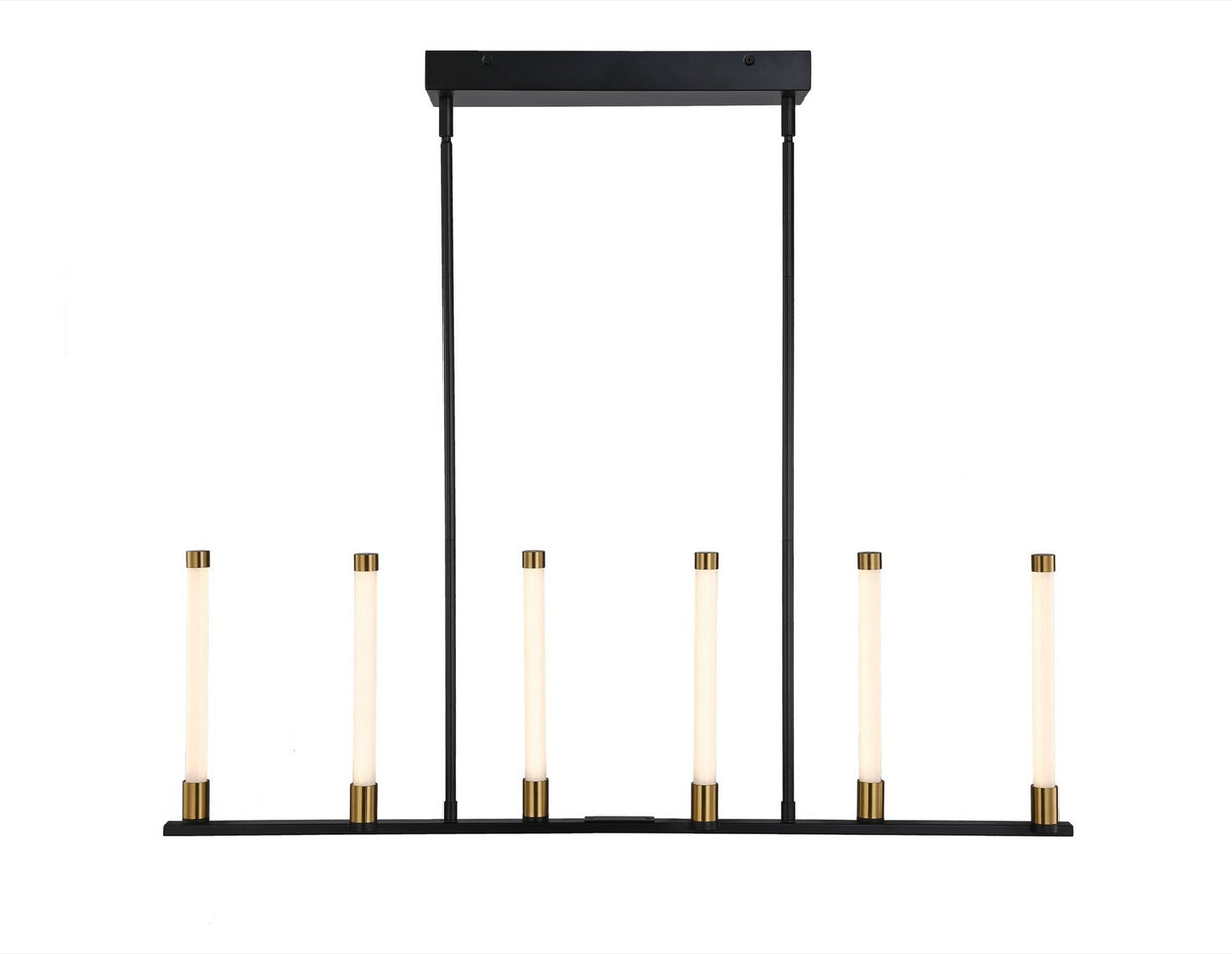 Artcraft - SC13086BB - LED Island Pendant - Infiniti - Matte Black & Brass