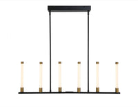 Artcraft - SC13086BB - LED Island Pendant - Infiniti - Matte Black & Brass